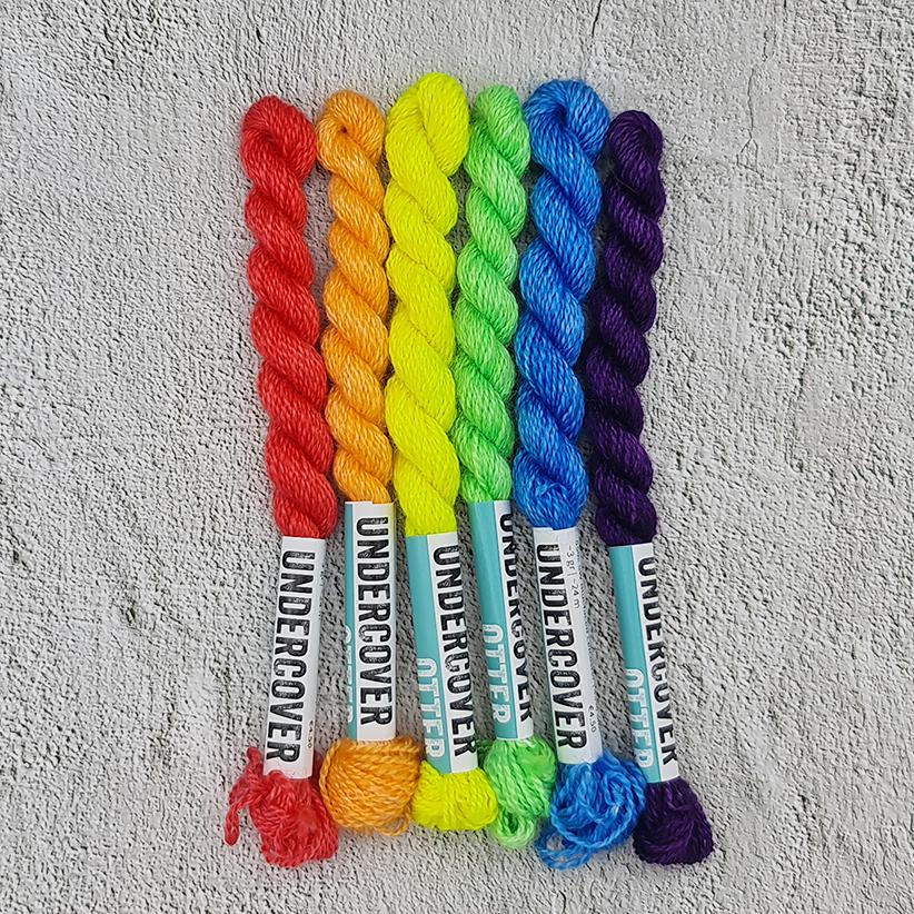 PRIDE - Hand Dyed Embroidery Thread Set - Undercover Otter